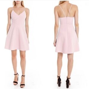 Likely Size 0 Light Pink Austin V Neck Fit & Flare Dress